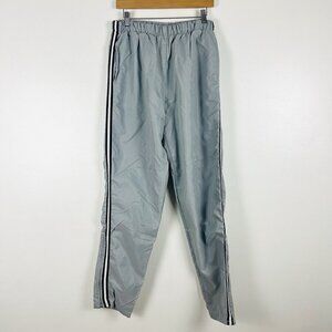Rennoc M TALL Gray Windbreaker Track Pant‎ Ankle Zip Lined Side Stripe 80s USA